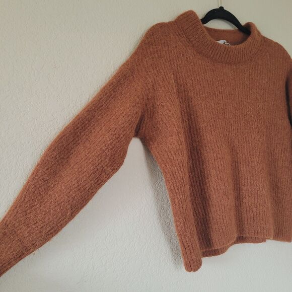 Everlane Womens Sweater Alpaca Wool Blend Knit Pullover Brown Size Small Ribbed - Picture 6 of 7